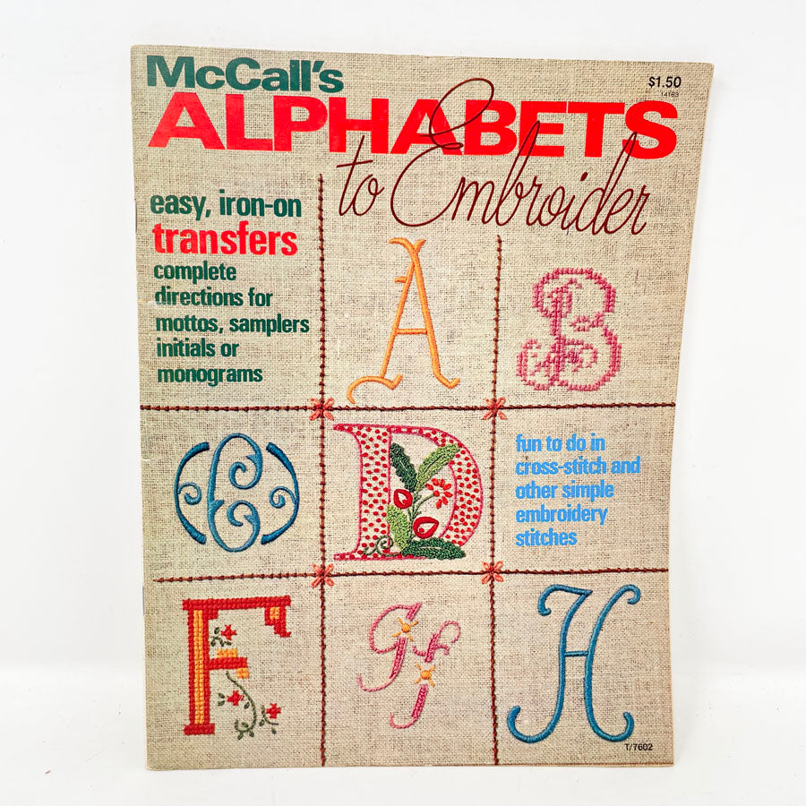 McCall's Alphabets to Embroider Booklet