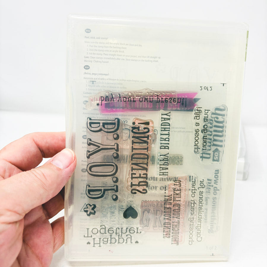 Occassion Themed Stampin’ Up Cling Stamp Sets