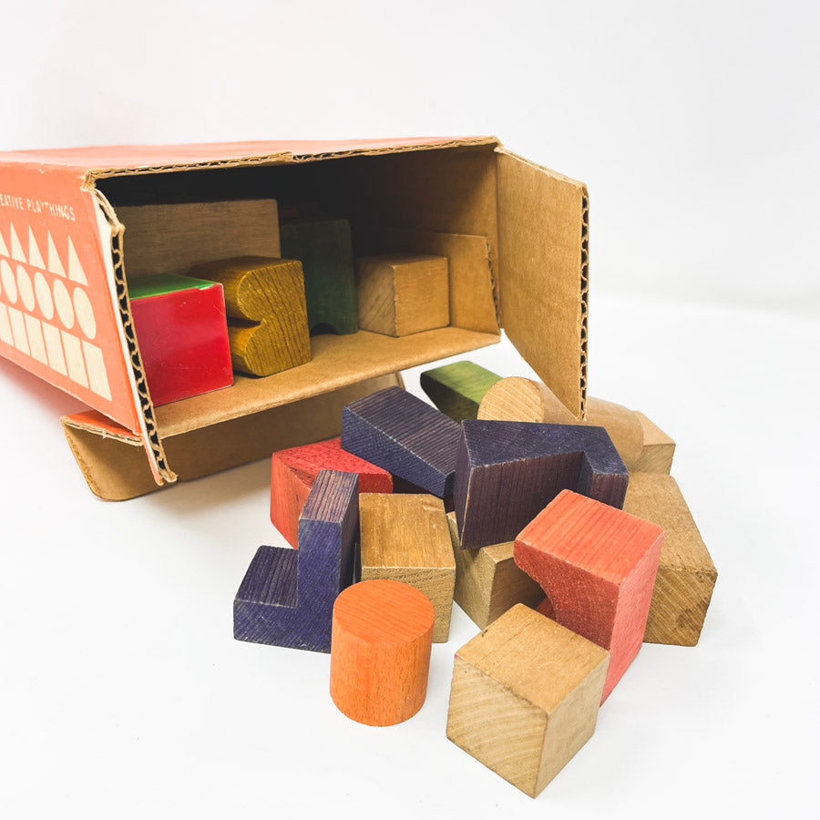 Vintage Creative Playthings Wood Block Set