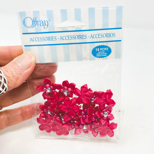 Offray Hot Pink Gem Flower