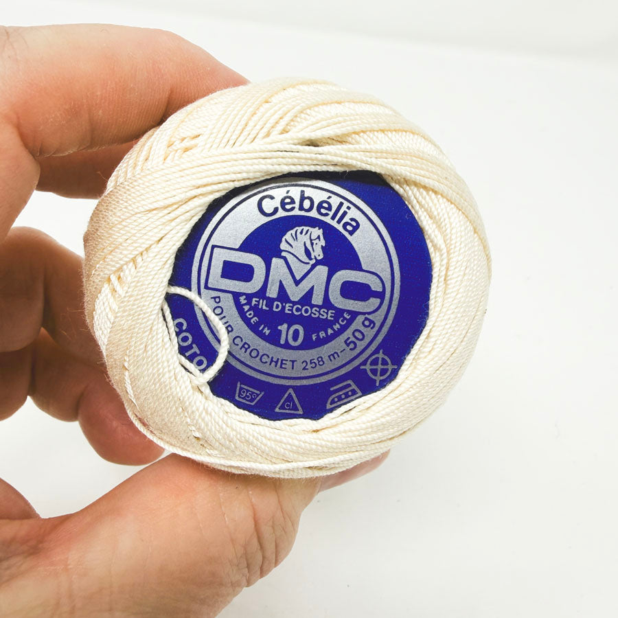DMC White Cotton Crochet Yarn (1)
