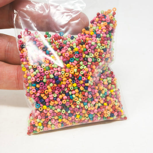 Mini Dyed Wood Bead Mix