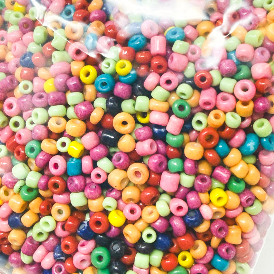Mini Dyed Wood Bead Mix