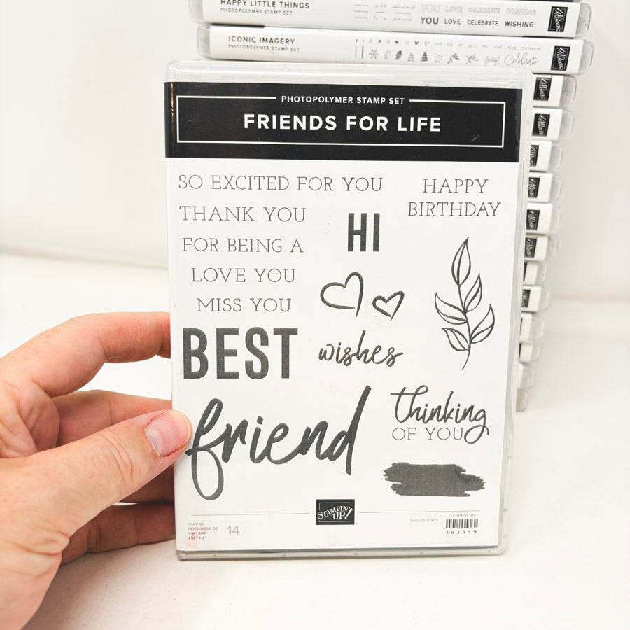 Greetings Themed Stampin’ Up Cling Stamp Sets