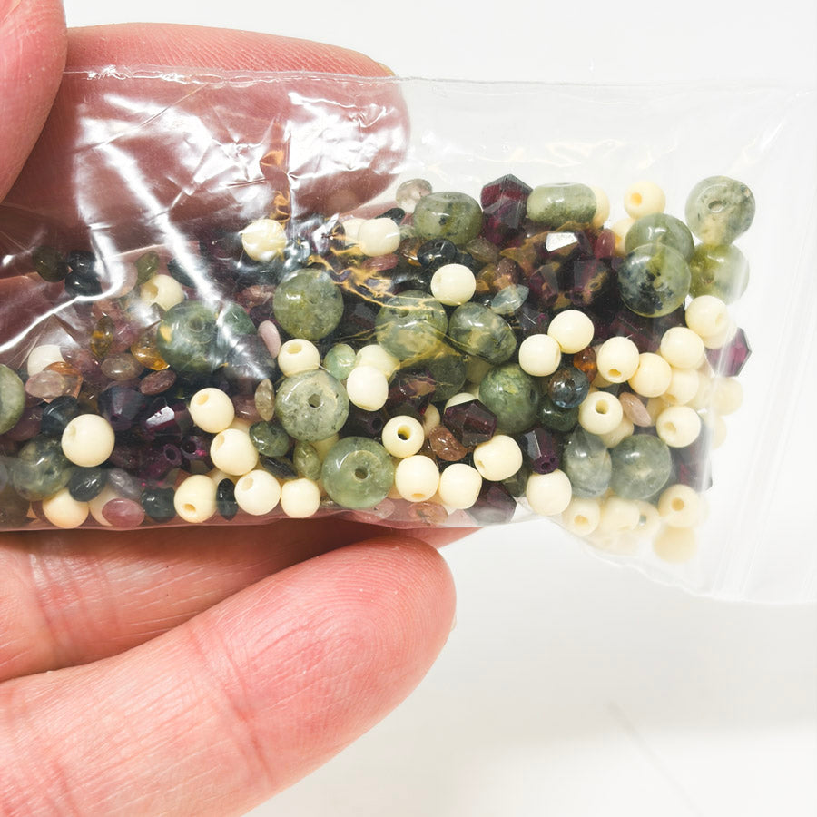 Natural Stone & Bone Bead Mix