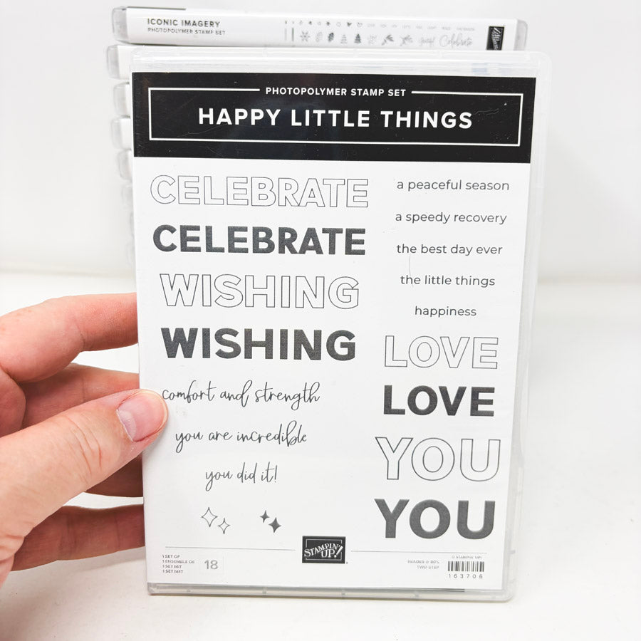 Greetings Themed Stampin’ Up Cling Stamp Sets