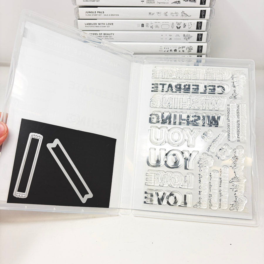 Greetings Themed Stampin’ Up Cling Stamp Sets
