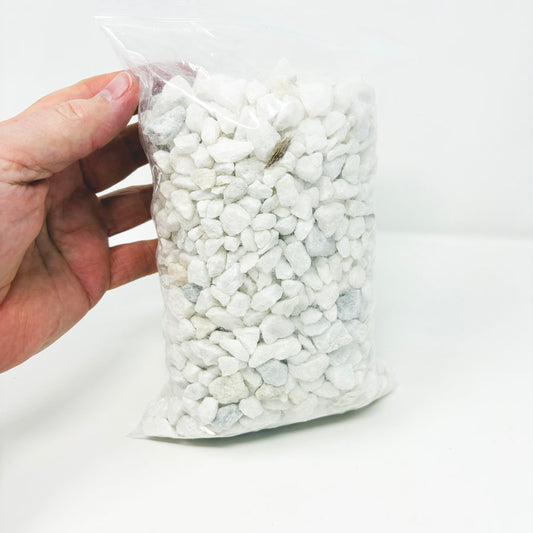 4 Pound Bag of White Quartz/Marble Chips