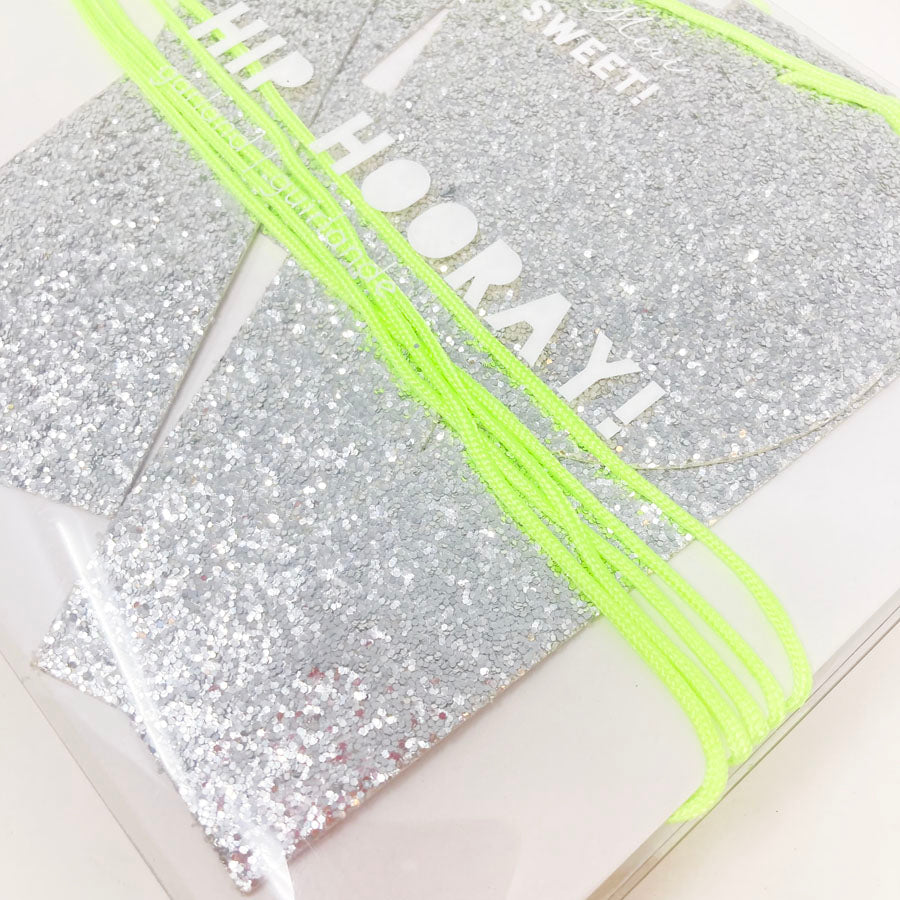 Meri Meri Toot Sweet Hip-Hip-Hooray Glitter Banner