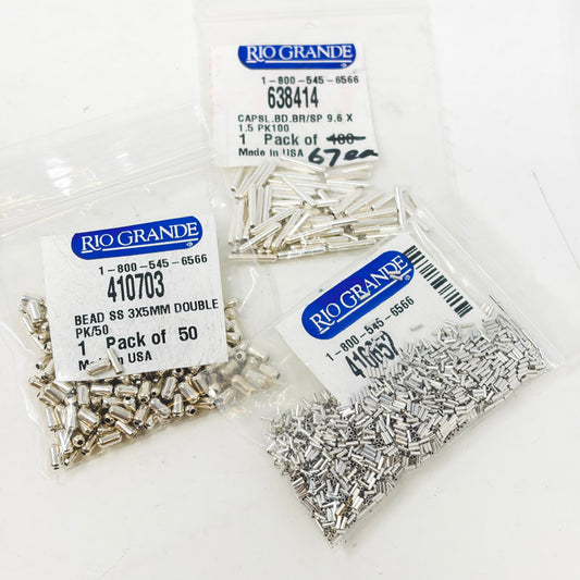 Silver Toned Bead Packs by Rio Grande
