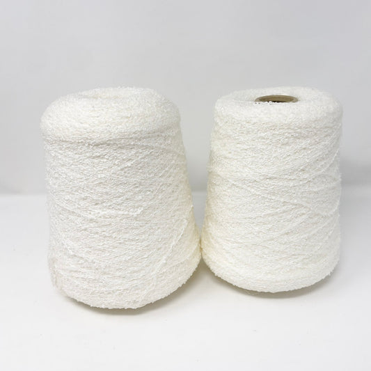 Bramwell Rania White Boucle Yarn - Mill Cone (1)