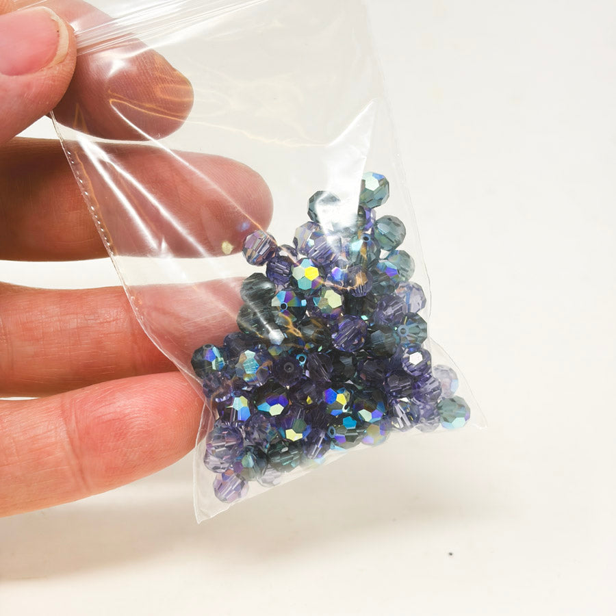 Blue & Teal Swarovski Round Faceted Crystal Beads