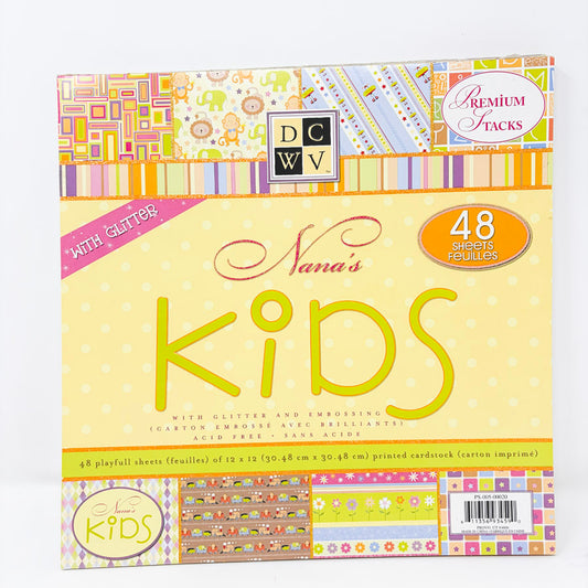 DCWV Nana's Kids 12"x12" Printed Cardstock Stack