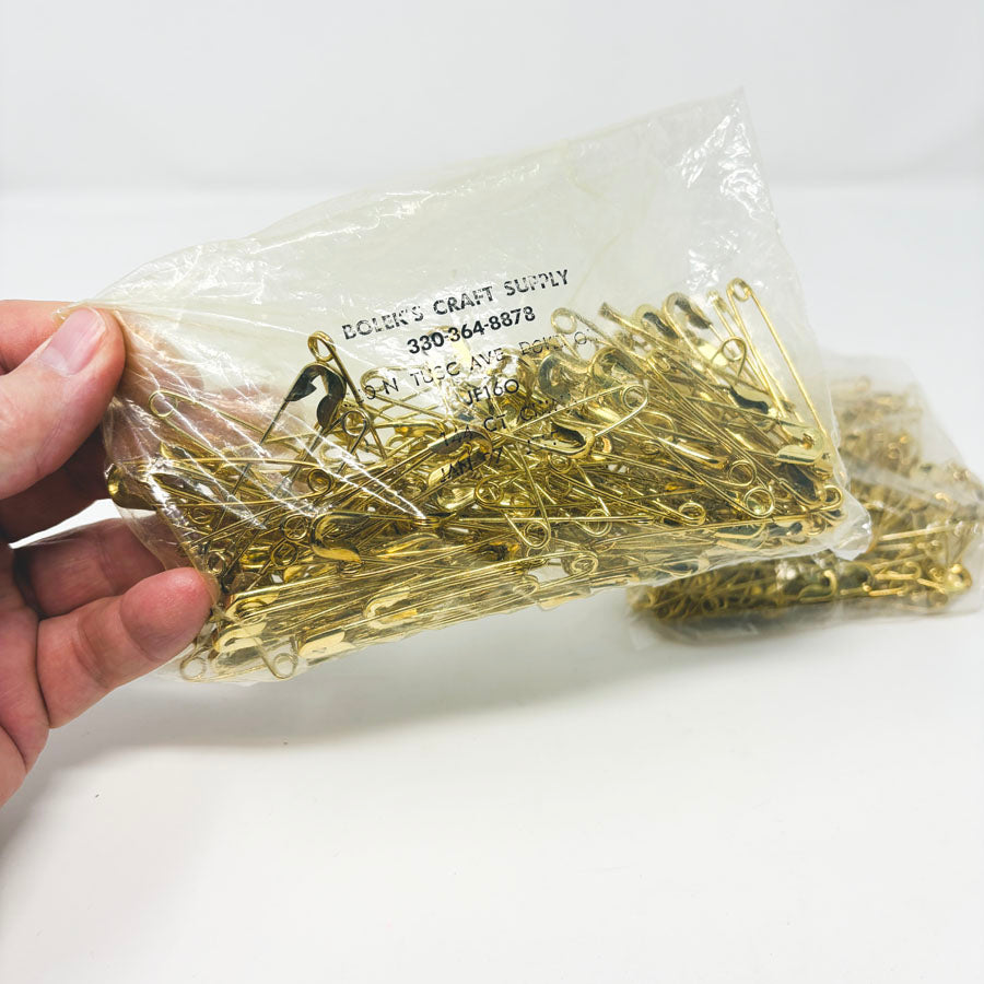 Large Gold Safety Pins