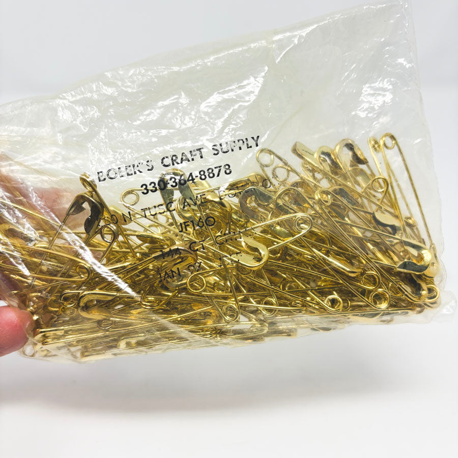 Large Gold Safety Pins