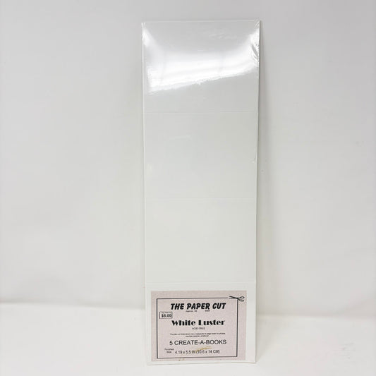 The Paper Cut White Luster 5 Create-A-Book