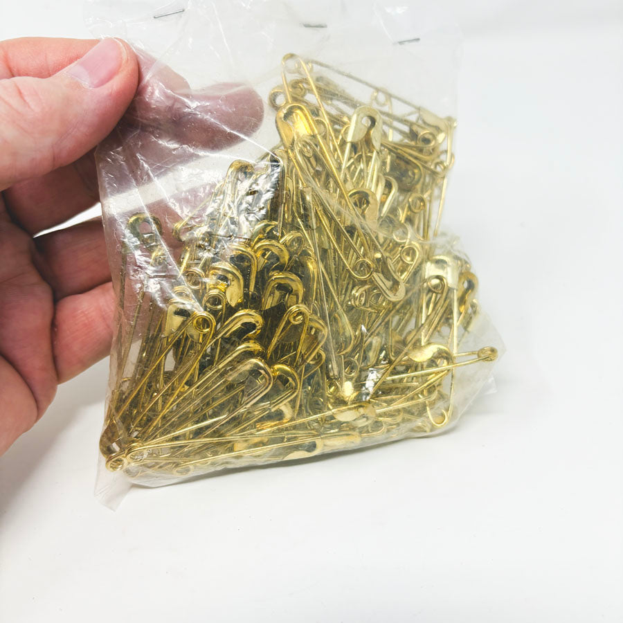 Large Gold Safety Pins