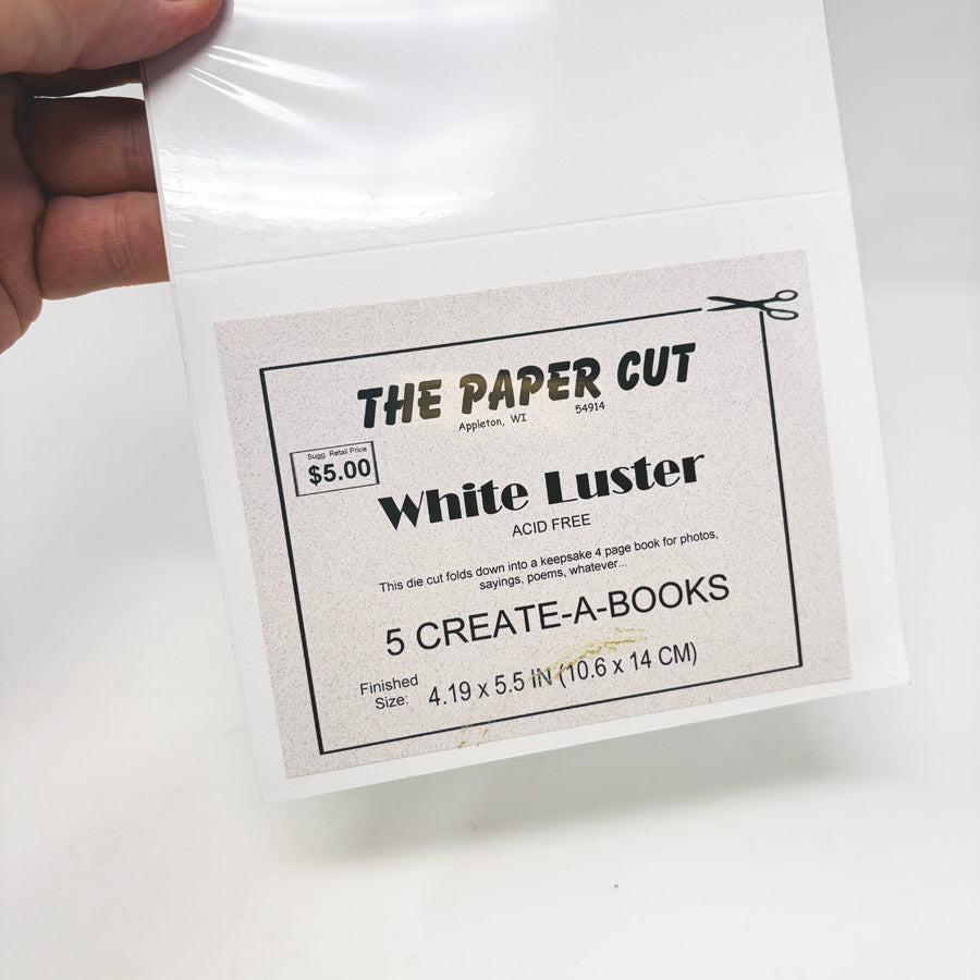 The Paper Cut White Luster 5 Create-A-Book