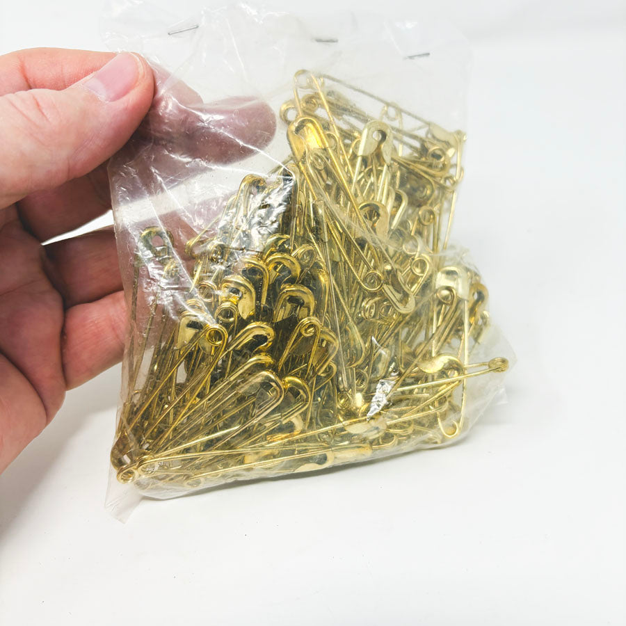 Large Gold Safety Pins