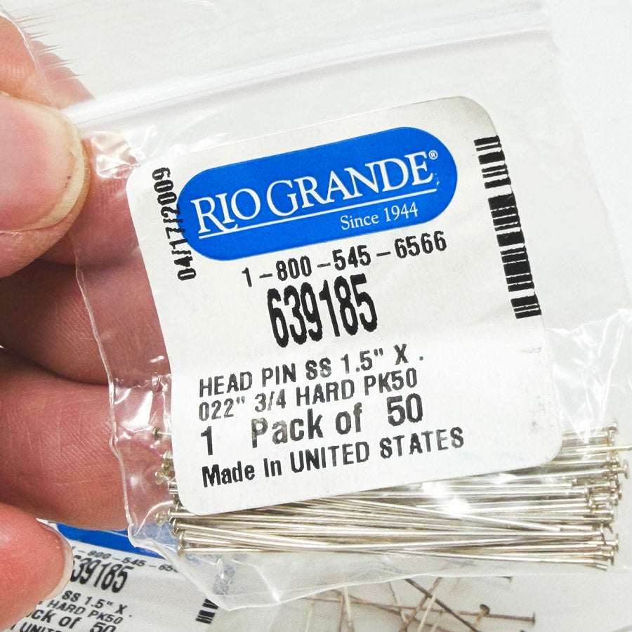 Rio Grande Sterling Silver Head Pin Bundle