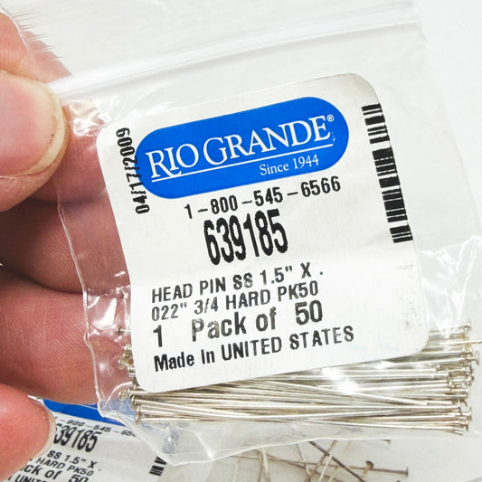 Rio Grande Sterling Silver Head Pin Bundle