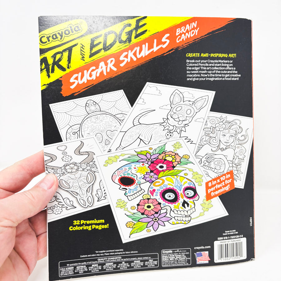 Crayola Sugar Skulls Brain Candy Coloring Book