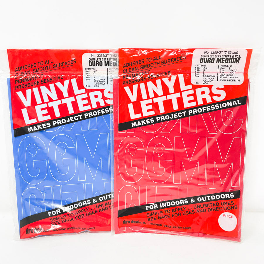 Duro Medium 3" Vinyl Letters No. 3255