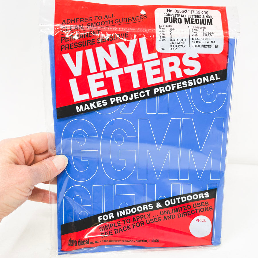 Duro Medium 3" Vinyl Letters No. 3255