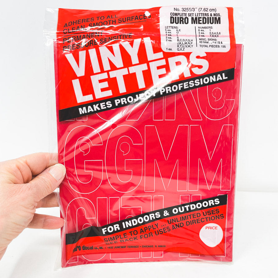 Duro Medium 3" Vinyl Letters No. 3255