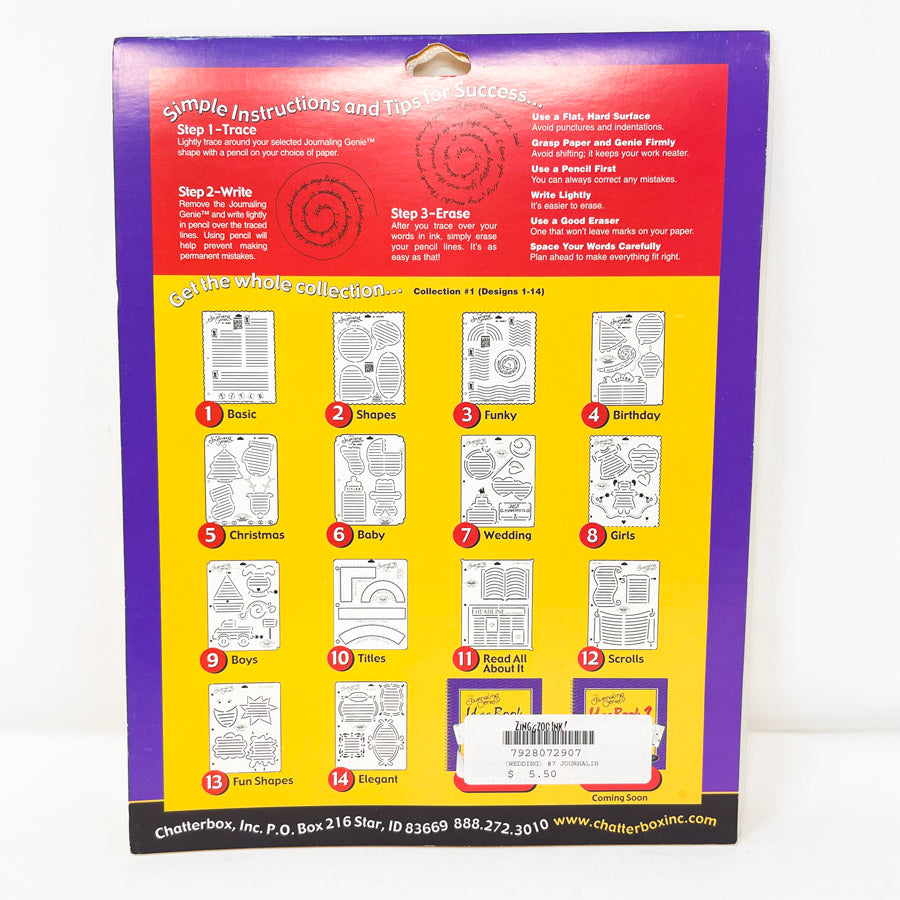 Chatterbox Journaling Genie Template - Wedding