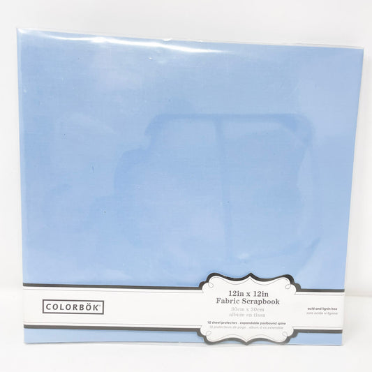 Colorbok 12" x 12" Light Blue Fabric Scrapbook (damage)