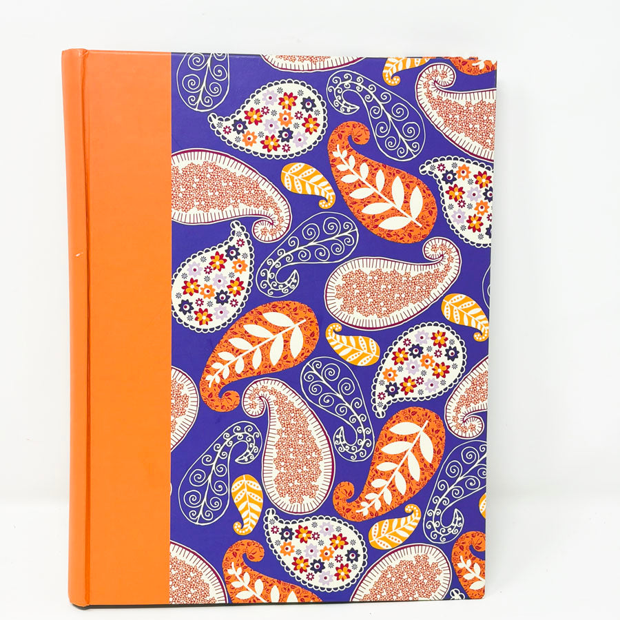 Purple and Orange Paisley Notebook