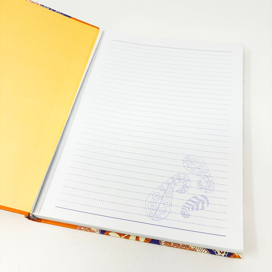 Purple and Orange Paisley Notebook