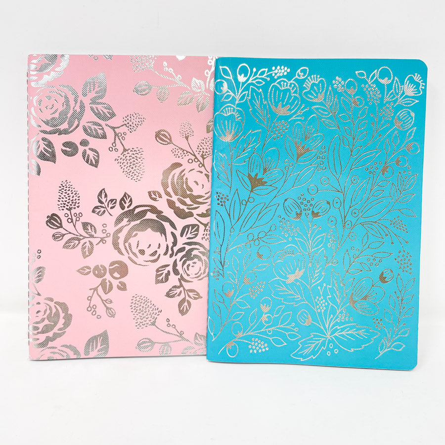 Metallic Floral Lined Journals