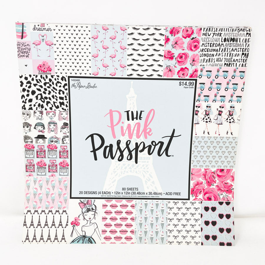 The Paper Studio 12" x 12" Paper Pad - The Pink Passport
