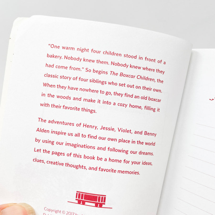Box Car Children Red Lined Journal