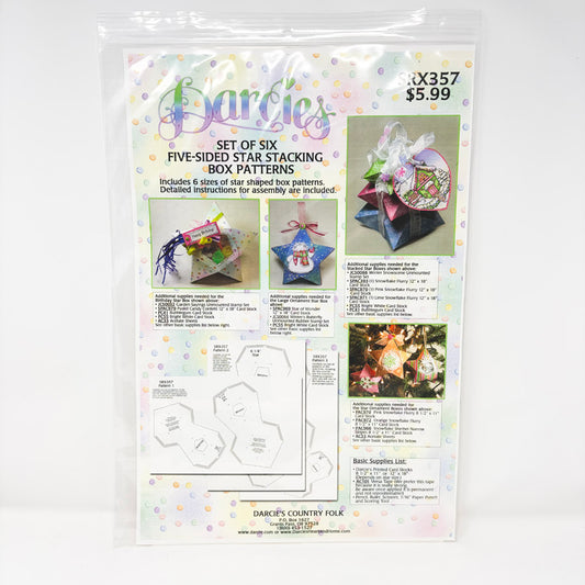 Darcie's 5-Sided Star Stacking Box Patterns