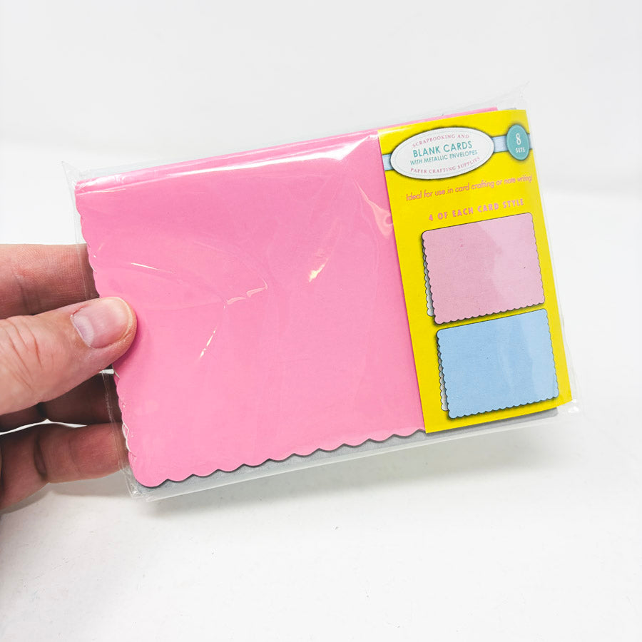 Pink and Blue Cards with Envelopes