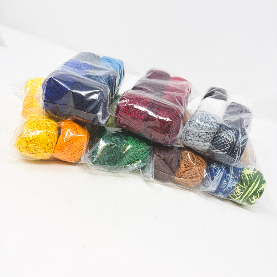 Assorted Six Packs of Pearl Cotton Embroidery Thread