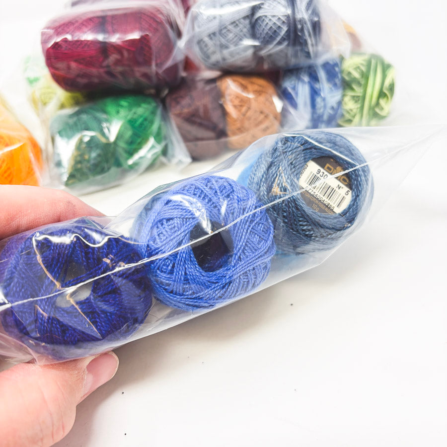 Assorted Six Packs of Pearl Cotton Embroidery Thread