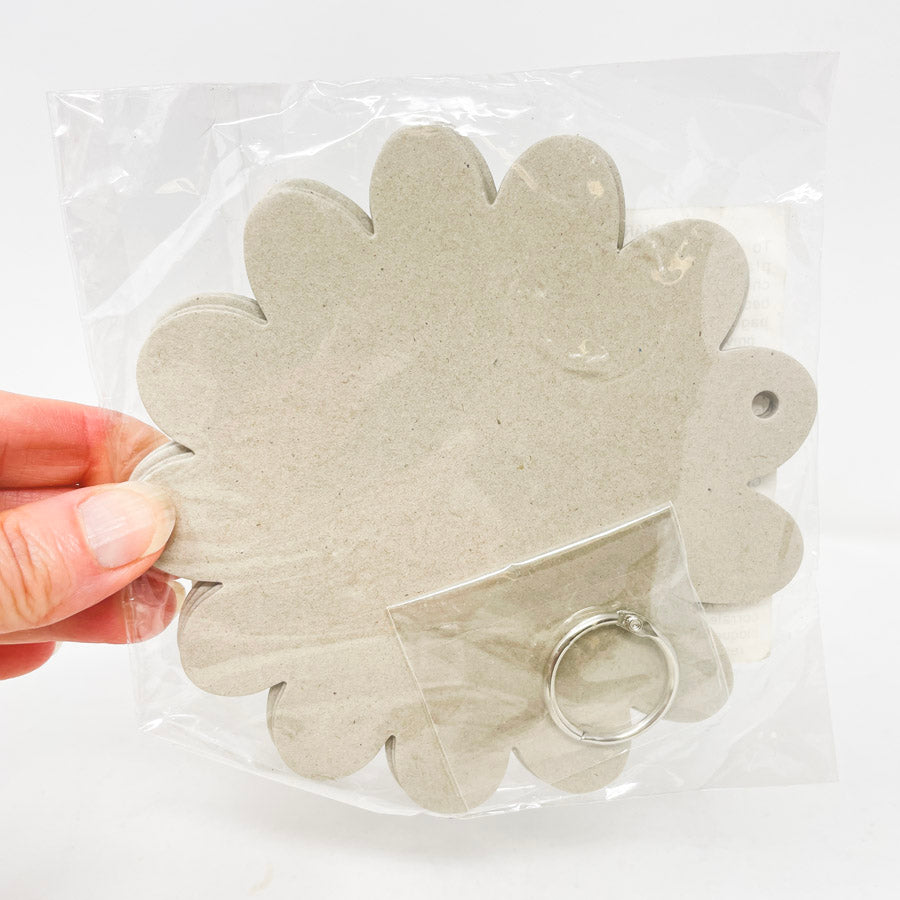 Flower Chipboard Book with Ring