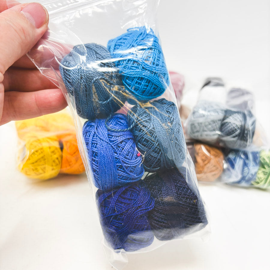 Assorted Six Packs of Pearl Cotton Embroidery Thread