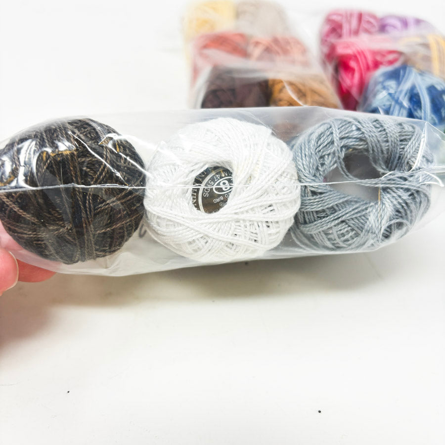 Assorted Six Packs of Pearl Cotton Embroidery Thread