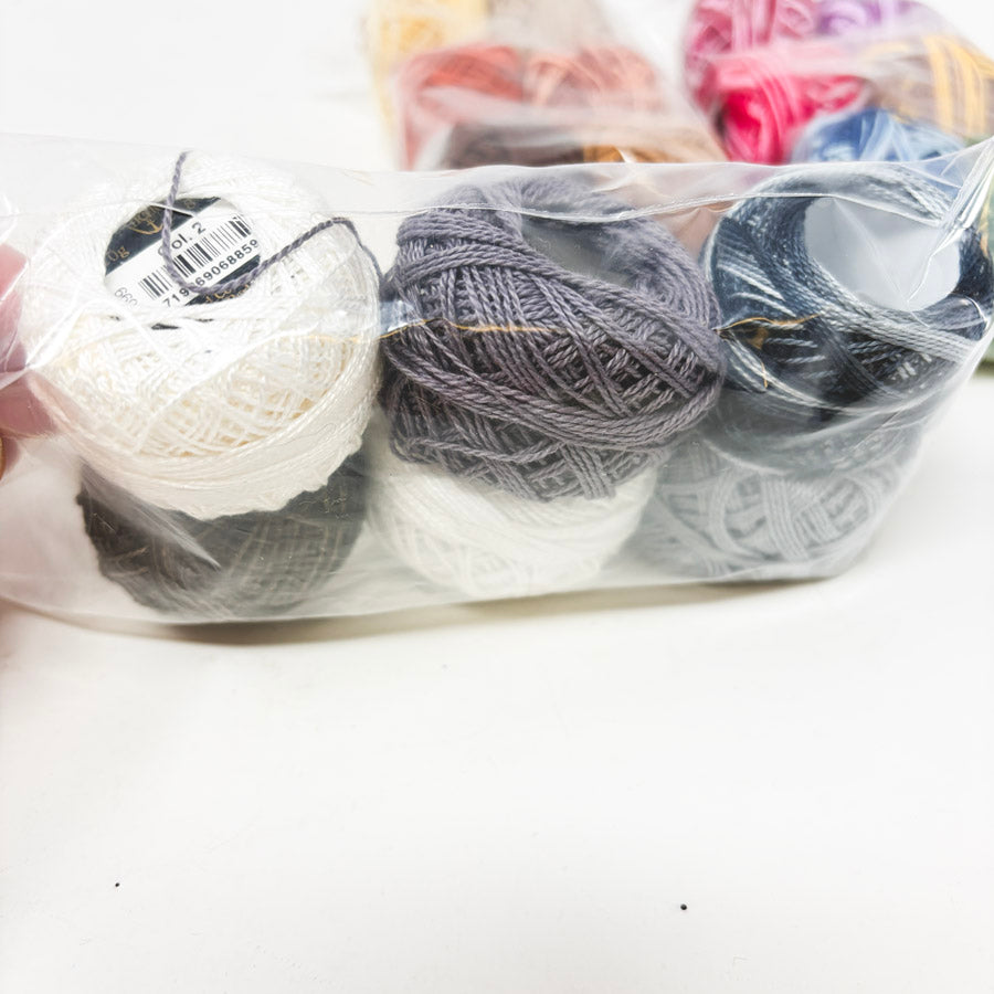 Assorted Six Packs of Pearl Cotton Embroidery Thread
