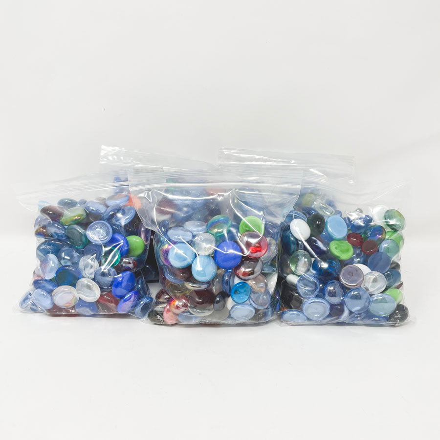 5" x 5" Bag of Mixed Flat Back Marbles (1)