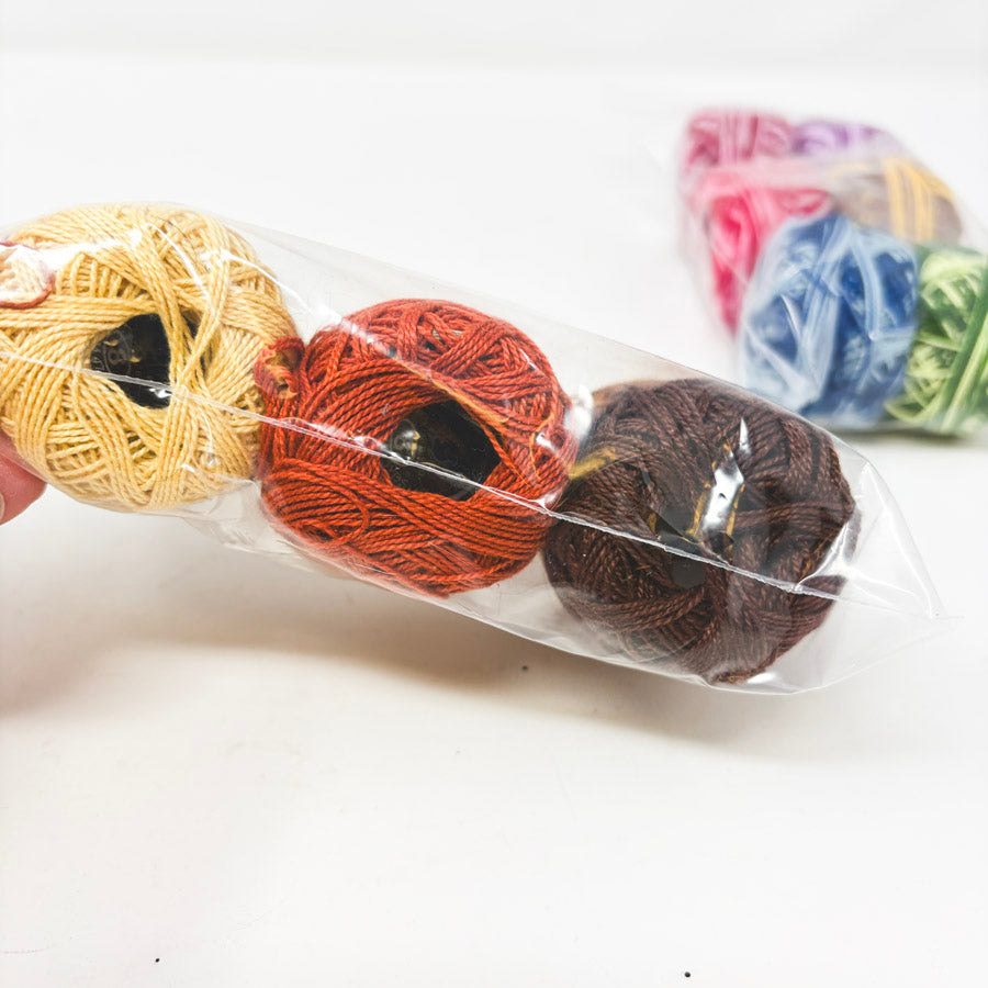 Assorted Six Packs of Pearl Cotton Embroidery Thread