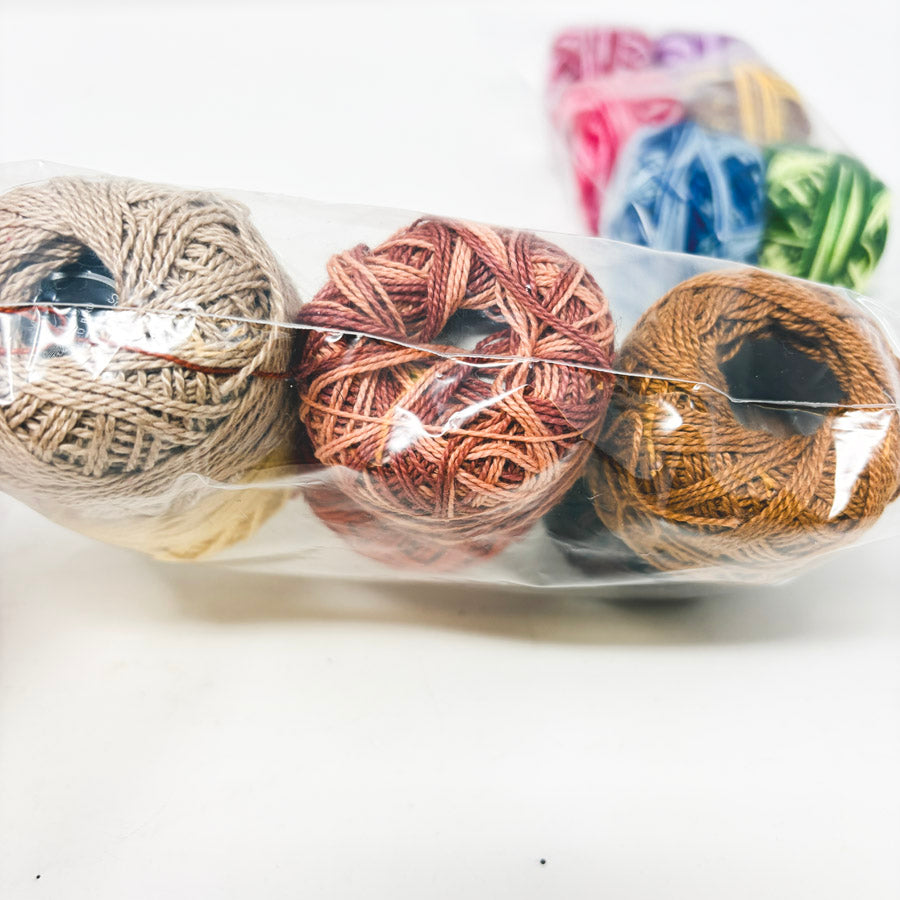 Assorted Six Packs of Pearl Cotton Embroidery Thread