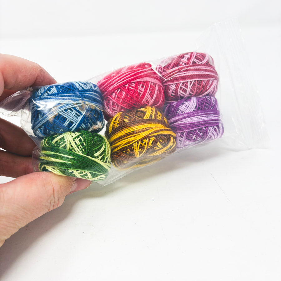 Assorted Six Packs of Pearl Cotton Embroidery Thread