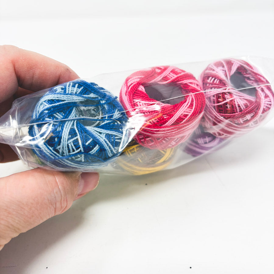 Assorted Six Packs of Pearl Cotton Embroidery Thread