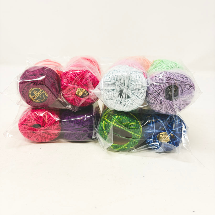 Assorted Four Packs of Pearl Cotton Embroidery Thread